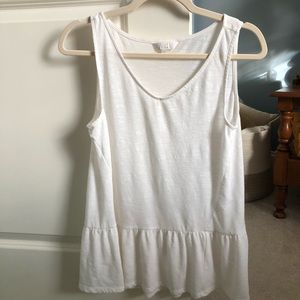 Charming Charlie Peplum Tank Top Stretch Medium